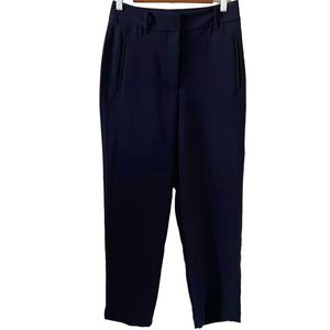 Wilfred Aritzia High Waist Tapered Crepe Ankle Trouser Pants In Black Size 6